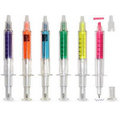 Syringe Shape Custom Plastic Highlighter Pen